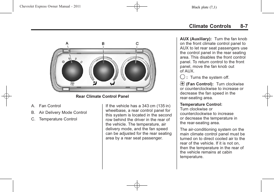 CHEVROLET 2011 Express User Manual | Page 213 / 424