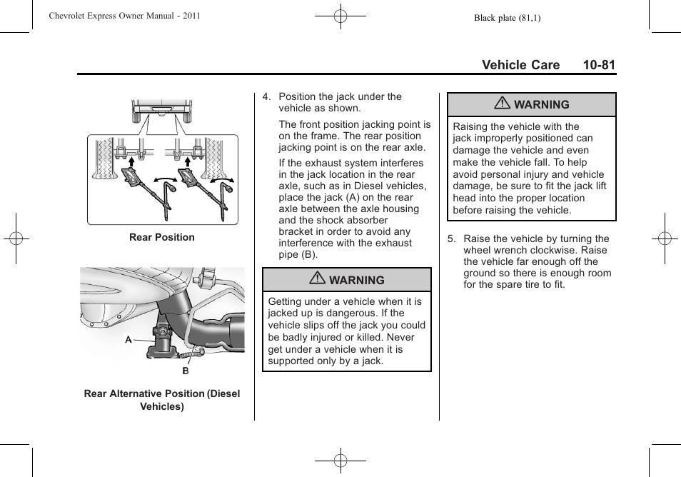 CHEVROLET 2011 Express User Manual | Page 351 / 424