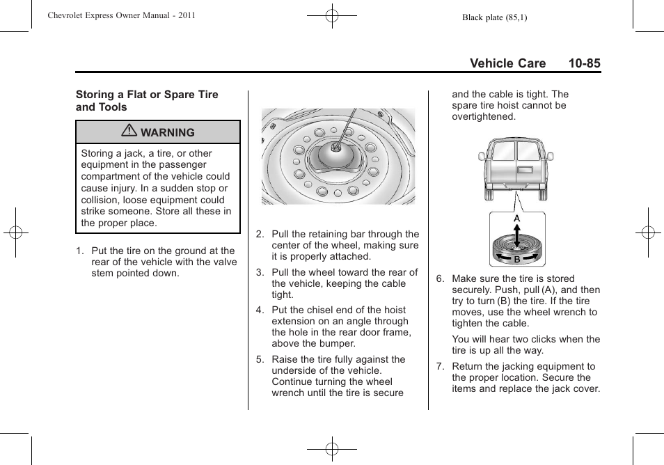 CHEVROLET 2011 Express User Manual | Page 355 / 424