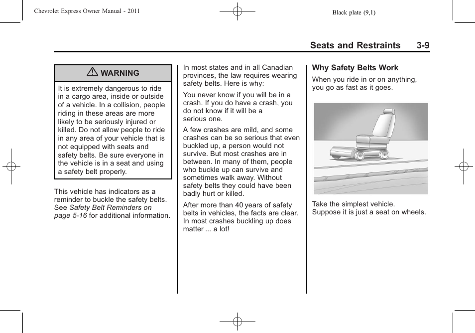 CHEVROLET 2011 Express User Manual | Page 57 / 424