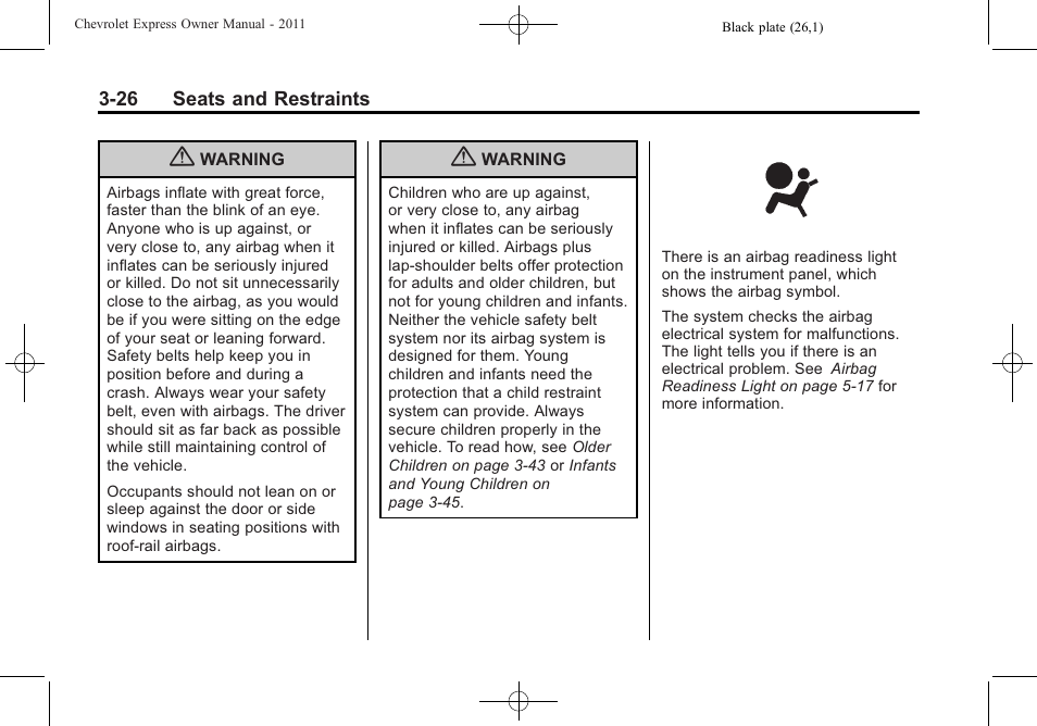 CHEVROLET 2011 Express User Manual | Page 74 / 424