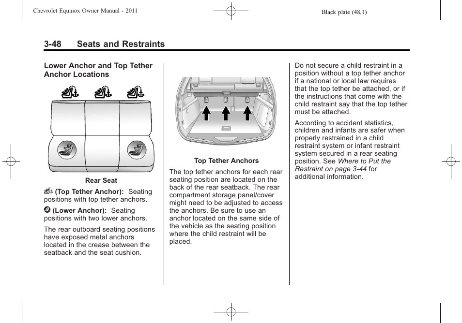 CHEVROLET 2011 Equinox User Manual | Page 102 / 416