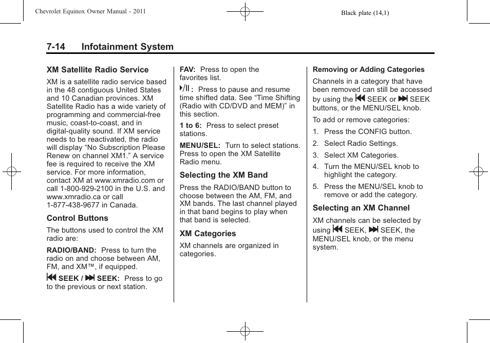 CHEVROLET 2011 Equinox User Manual | Page 170 / 416