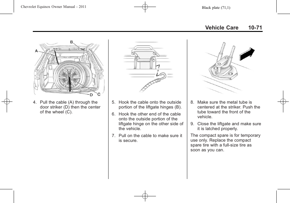 Vehicle care 10-71 | CHEVROLET 2011 Equinox User Manual | Page 357 / 416