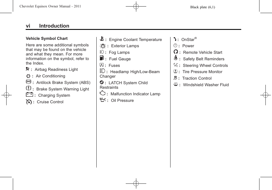 CHEVROLET 2011 Equinox User Manual | Page 6 / 416
