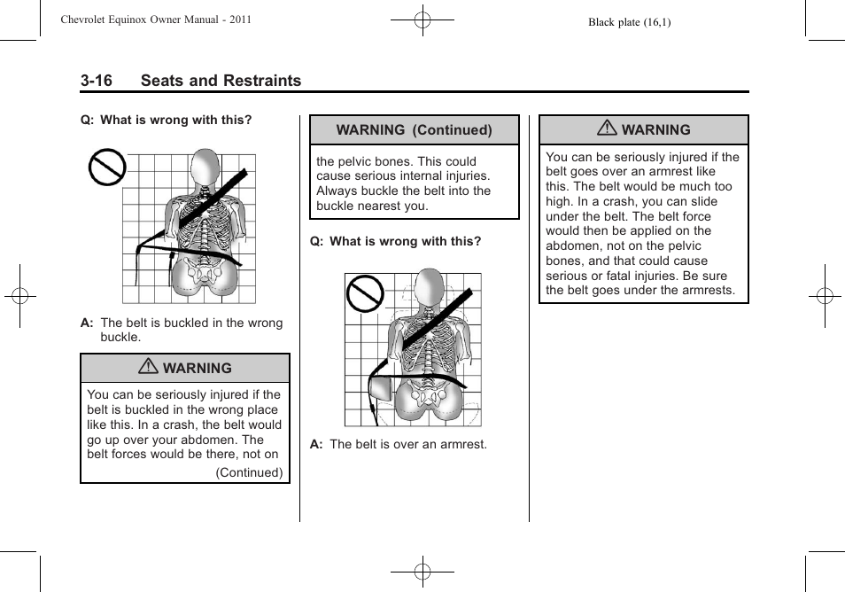 CHEVROLET 2011 Equinox User Manual | Page 70 / 416