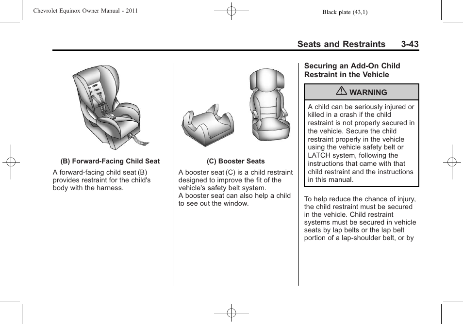 CHEVROLET 2011 Equinox User Manual | Page 97 / 416