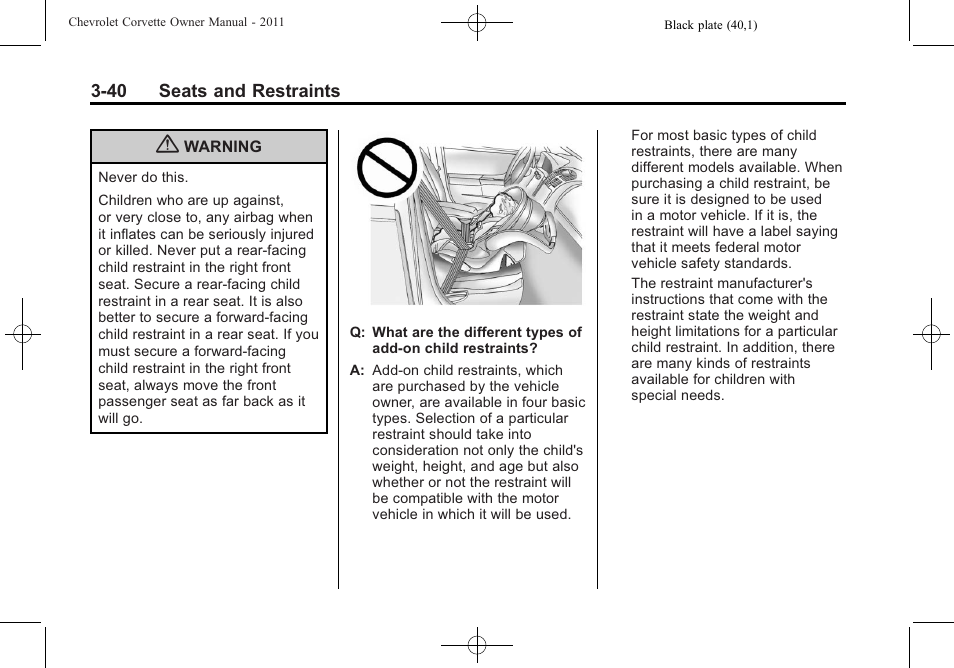 CHEVROLET 2011 Corvette User Manual | Page 106 / 436