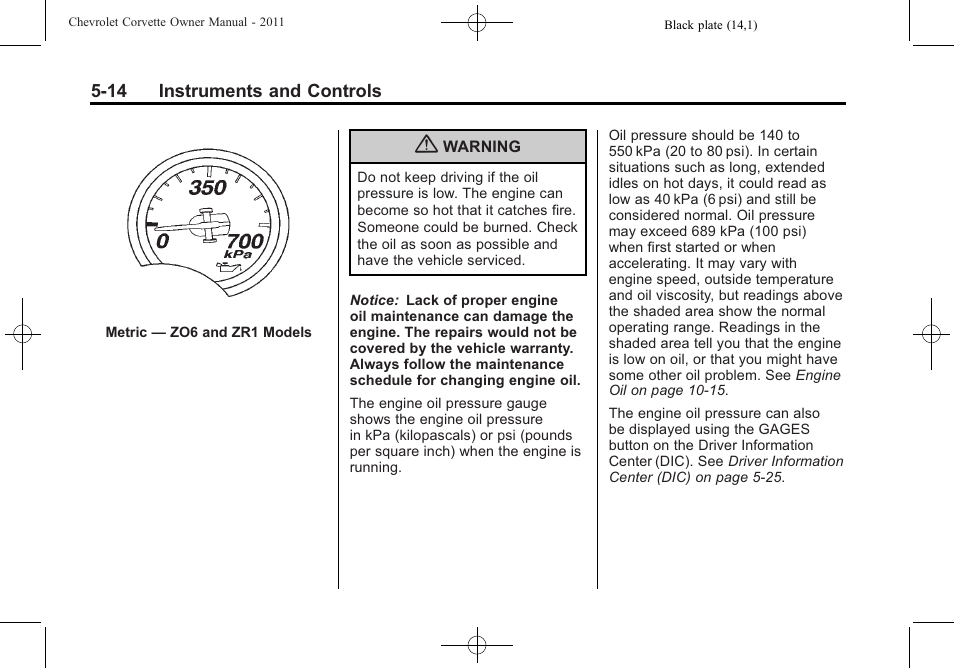 CHEVROLET 2011 Corvette User Manual | Page 136 / 436