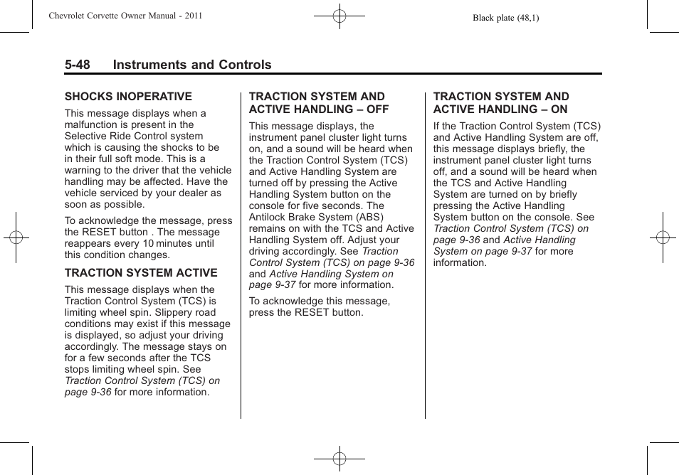CHEVROLET 2011 Corvette User Manual | Page 170 / 436