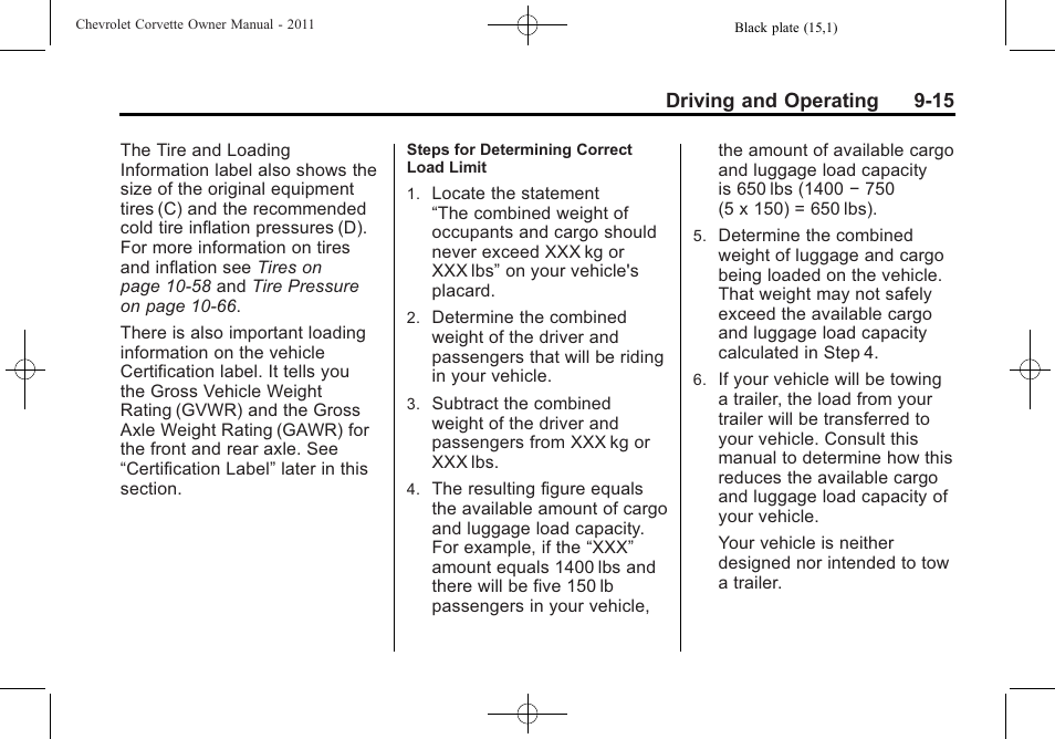 CHEVROLET 2011 Corvette User Manual | Page 249 / 436