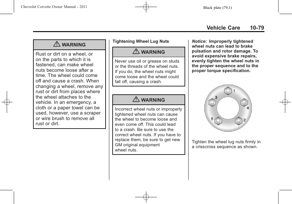 CHEVROLET 2011 Corvette User Manual | Page 369 / 436