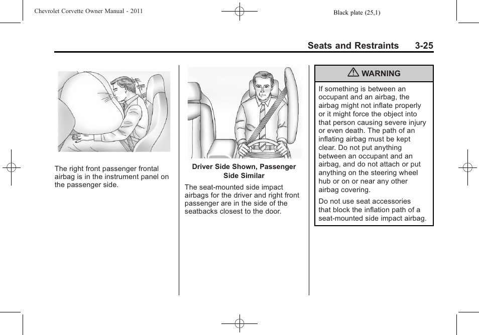 CHEVROLET 2011 Corvette User Manual | Page 91 / 436