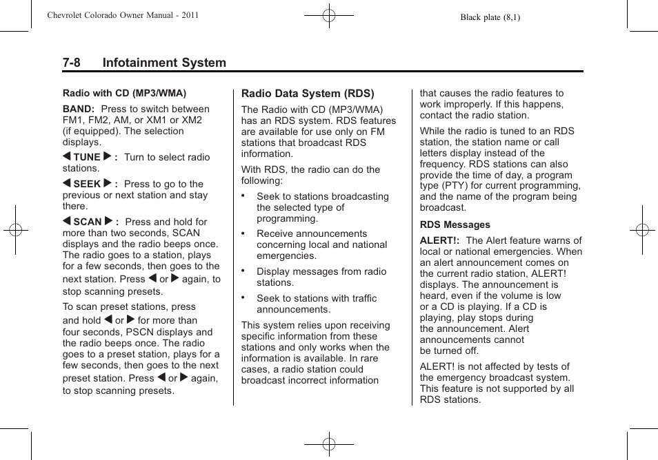CHEVROLET 2011 Colorado User Manual | Page 154 / 394