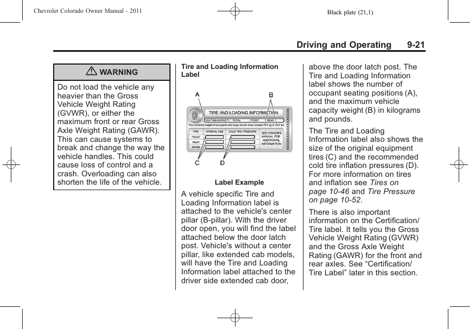 CHEVROLET 2011 Colorado User Manual | Page 199 / 394