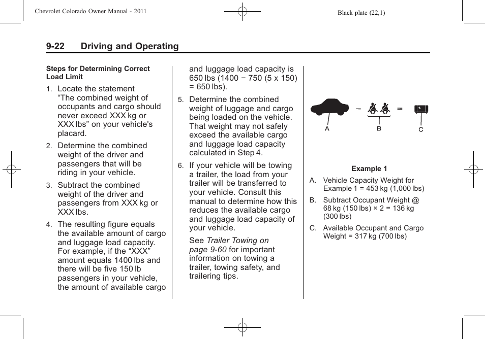 22 driving and operating | CHEVROLET 2011 Colorado User Manual | Page 200 / 394