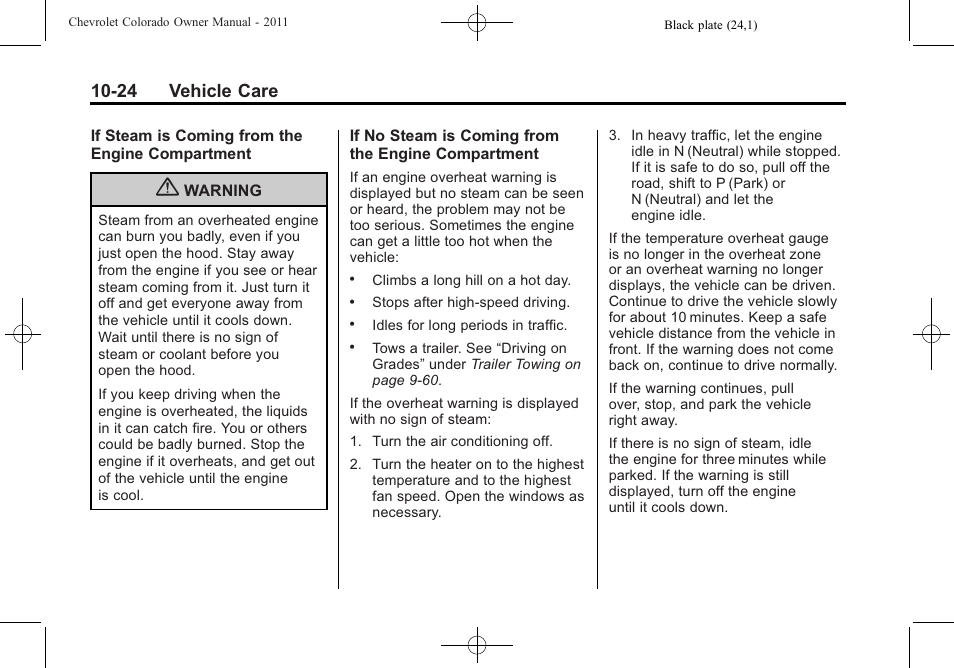 24 vehicle care | CHEVROLET 2011 Colorado User Manual | Page 270 / 394