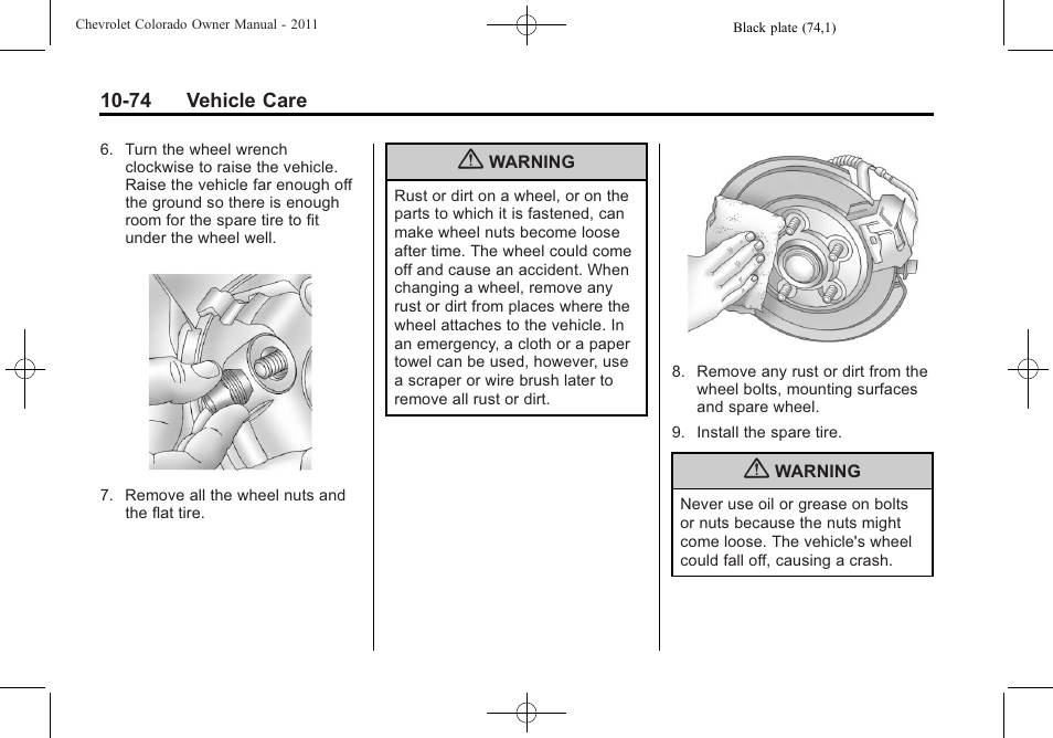 CHEVROLET 2011 Colorado User Manual | Page 320 / 394