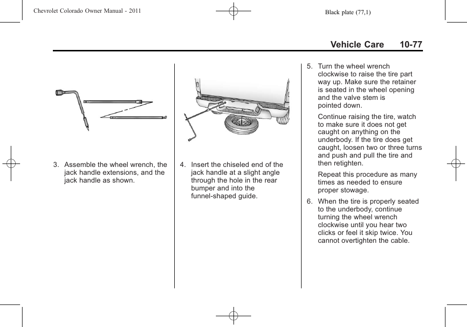 Vehicle care 10-77 | CHEVROLET 2011 Colorado User Manual | Page 323 / 394