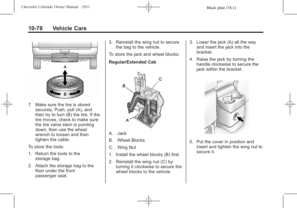 78 vehicle care | CHEVROLET 2011 Colorado User Manual | Page 324 / 394