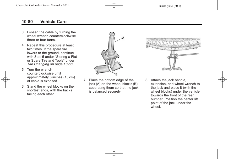 80 vehicle care | CHEVROLET 2011 Colorado User Manual | Page 326 / 394