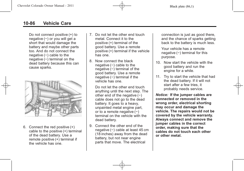 86 vehicle care | CHEVROLET 2011 Colorado User Manual | Page 332 / 394