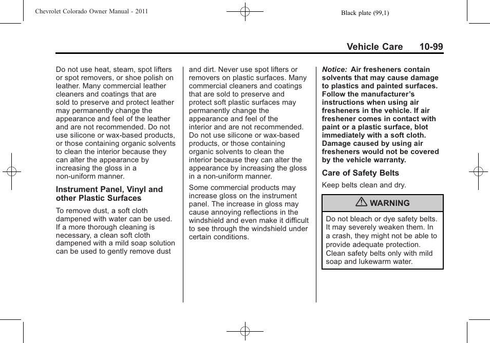 CHEVROLET 2011 Colorado User Manual | Page 345 / 394