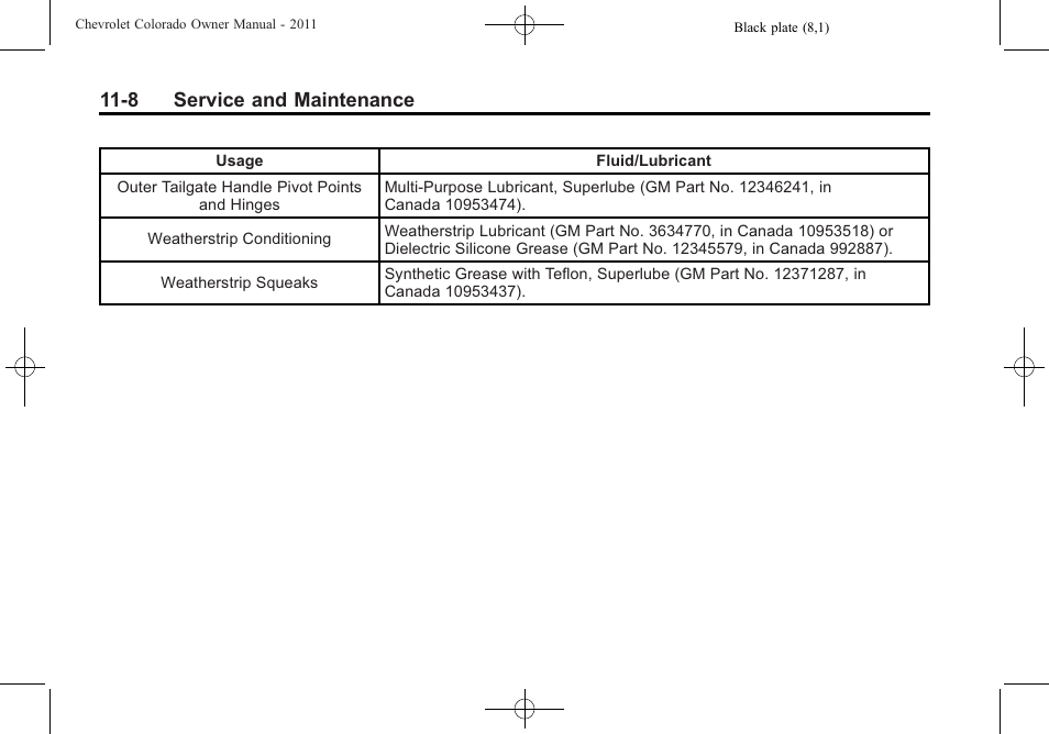 8 service and maintenance | CHEVROLET 2011 Colorado User Manual | Page 354 / 394