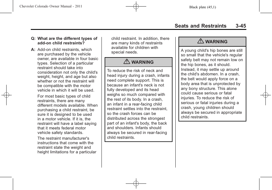 CHEVROLET 2011 Colorado User Manual | Page 87 / 394