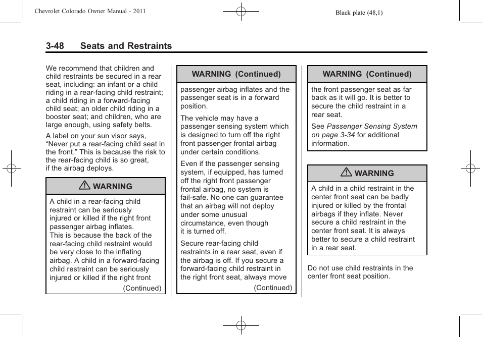 CHEVROLET 2011 Colorado User Manual | Page 90 / 394