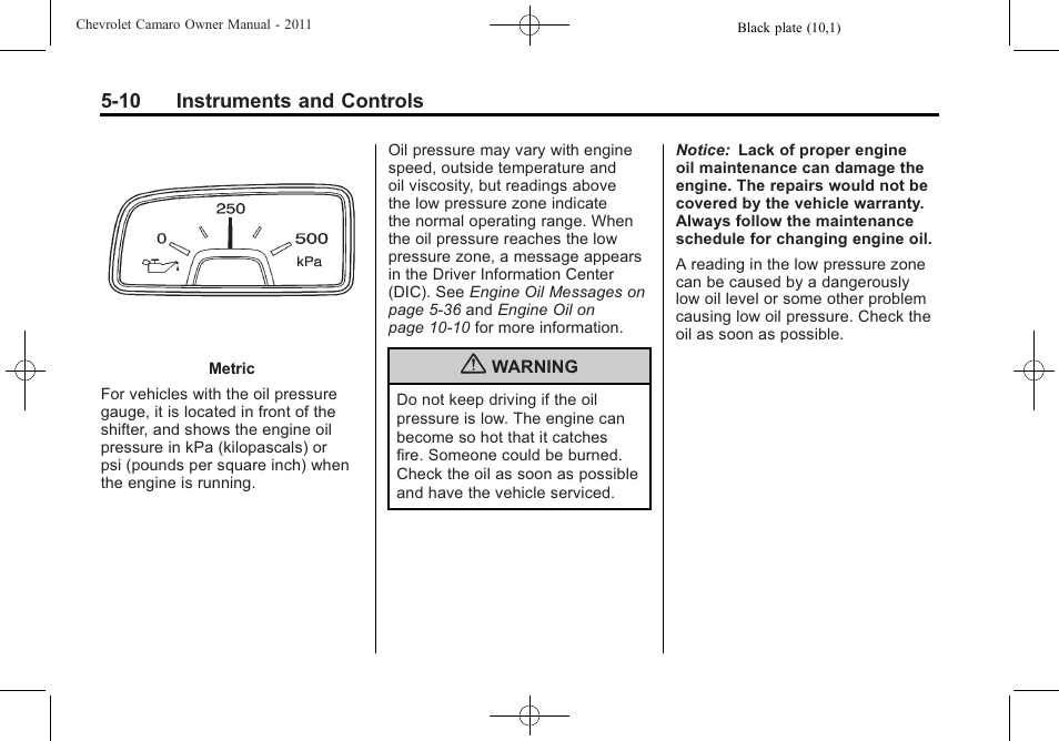 CHEVROLET 2011 Camaro User Manual | Page 116 / 414