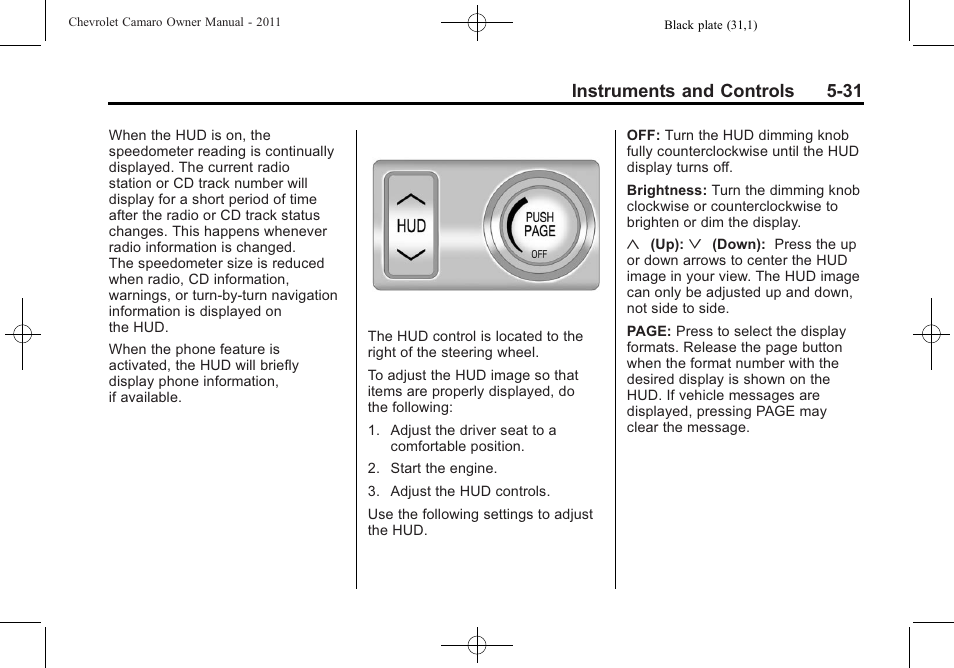 CHEVROLET 2011 Camaro User Manual | Page 137 / 414