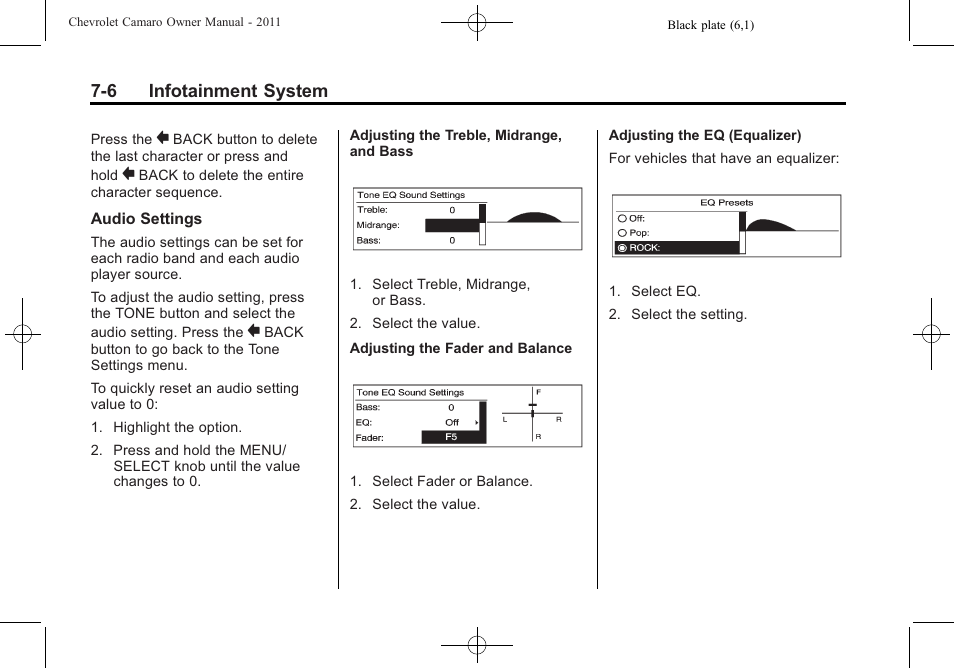 CHEVROLET 2011 Camaro User Manual | Page 170 / 414