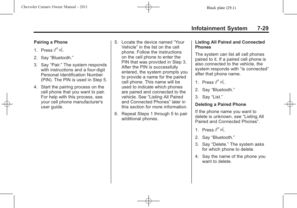 CHEVROLET 2011 Camaro User Manual | Page 193 / 414
