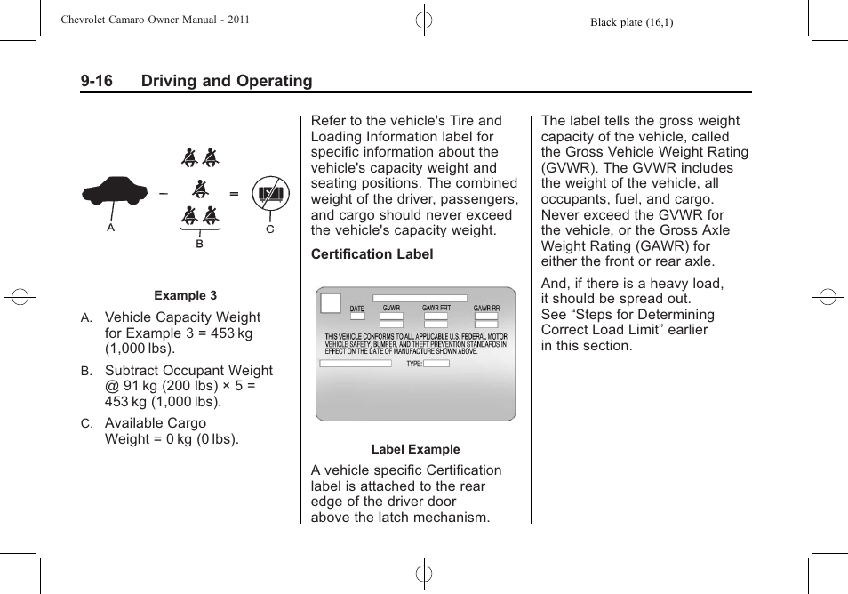 CHEVROLET 2011 Camaro User Manual | Page 218 / 414