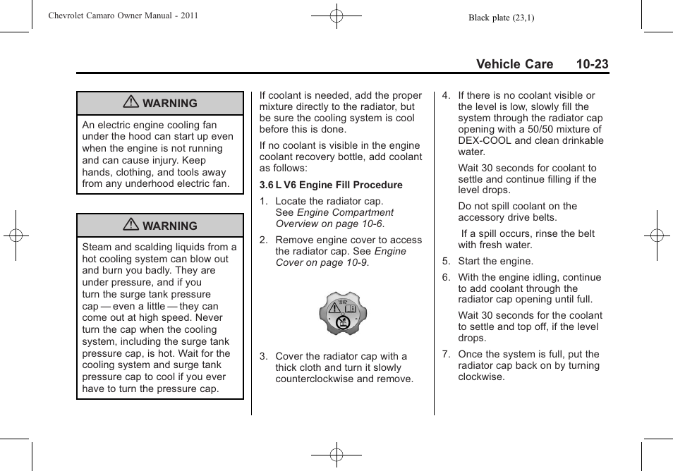 CHEVROLET 2011 Camaro User Manual | Page 285 / 414
