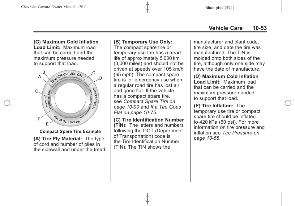 CHEVROLET 2011 Camaro User Manual | Page 315 / 414