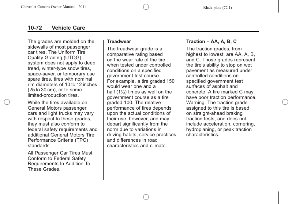 CHEVROLET 2011 Camaro User Manual | Page 334 / 414