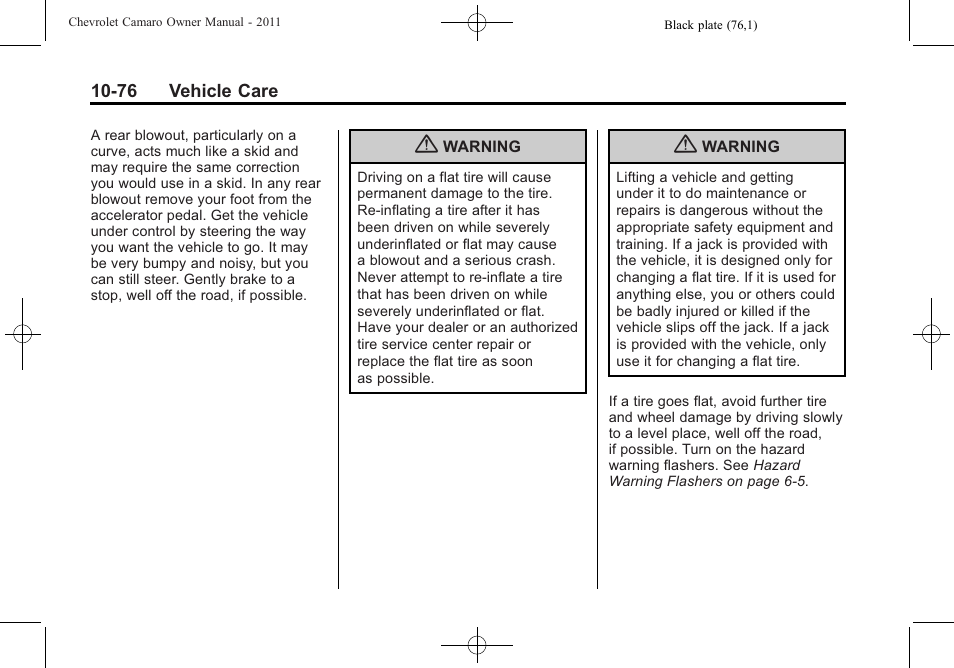 CHEVROLET 2011 Camaro User Manual | Page 338 / 414