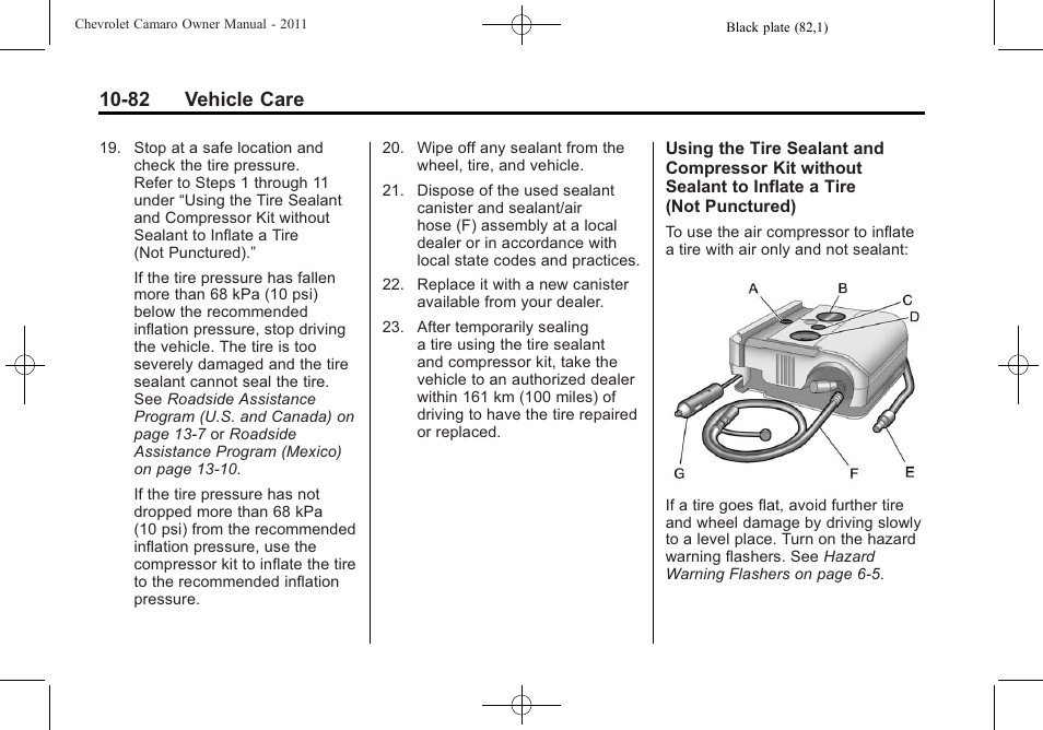 82 vehicle care | CHEVROLET 2011 Camaro User Manual | Page 344 / 414