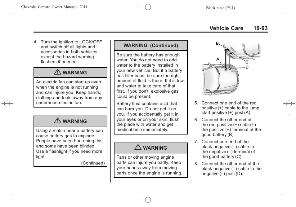 CHEVROLET 2011 Camaro User Manual | Page 355 / 414