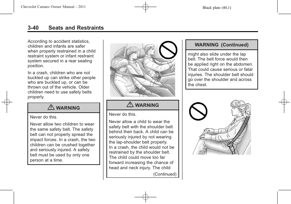 CHEVROLET 2011 Camaro User Manual | Page 86 / 414