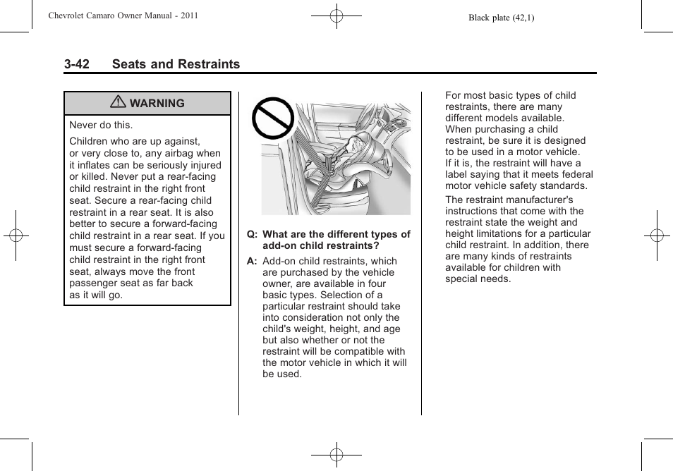 CHEVROLET 2011 Camaro User Manual | Page 88 / 414