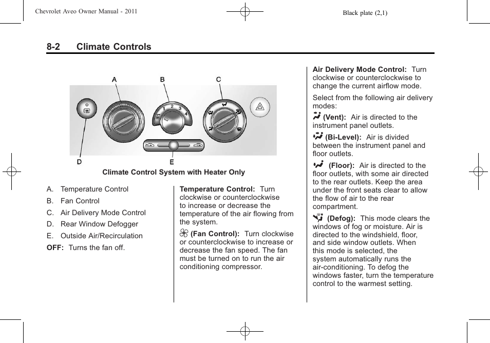 CHEVROLET 2011 Aveo User Manual | Page 158 / 328
