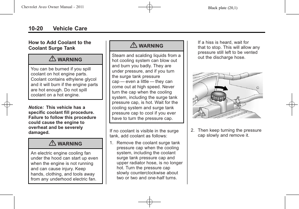 CHEVROLET 2011 Aveo User Manual | Page 222 / 328