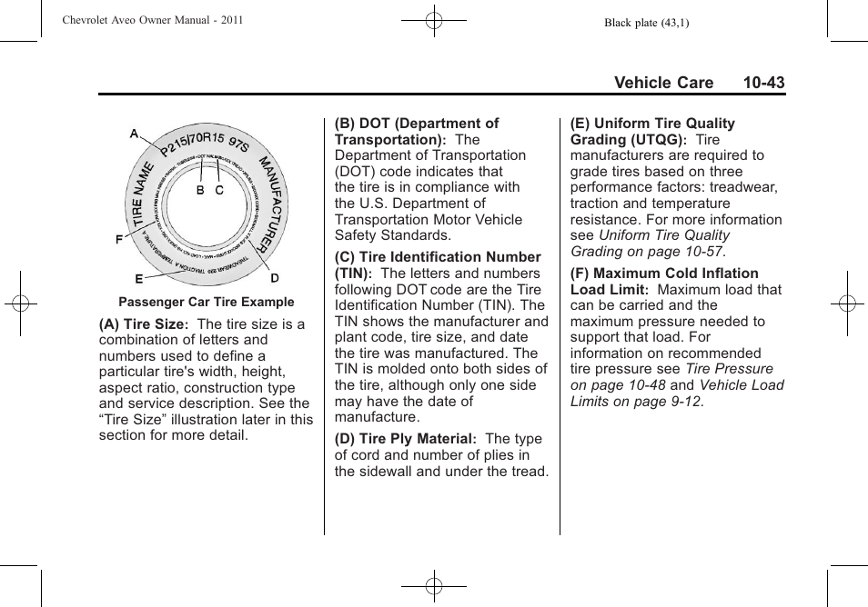 CHEVROLET 2011 Aveo User Manual | Page 245 / 328