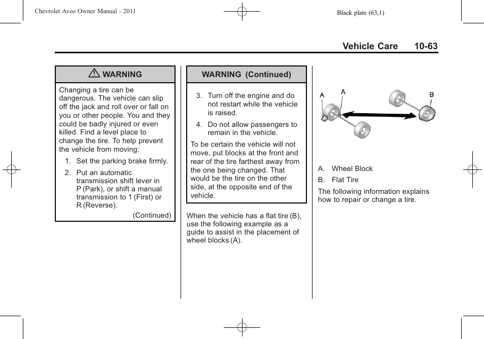 CHEVROLET 2011 Aveo User Manual | Page 265 / 328