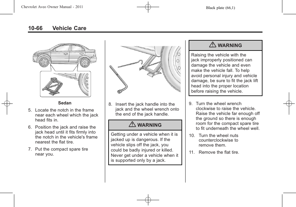 CHEVROLET 2011 Aveo User Manual | Page 268 / 328