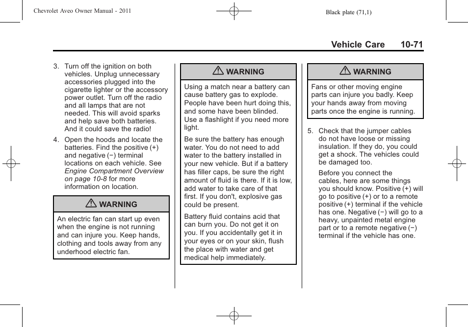 CHEVROLET 2011 Aveo User Manual | Page 273 / 328