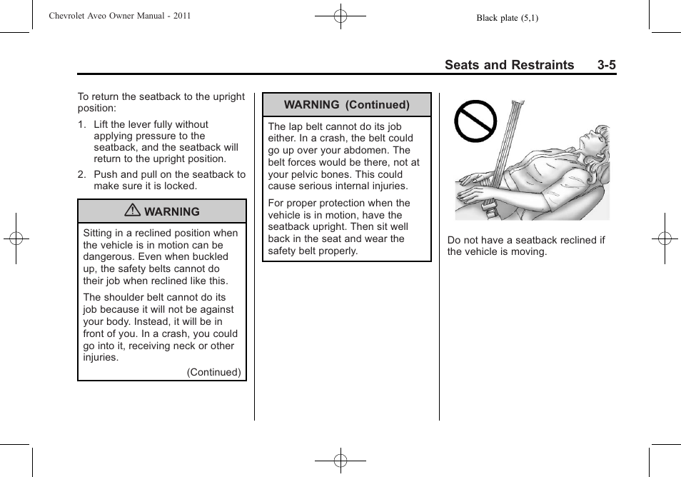 CHEVROLET 2011 Aveo User Manual | Page 55 / 328